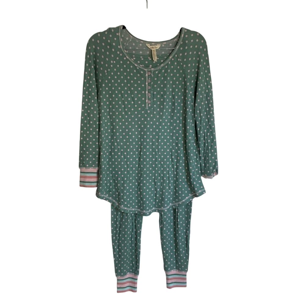 Matilda Jane‎ Women's Polka Dotted Waffle Pajamas size small